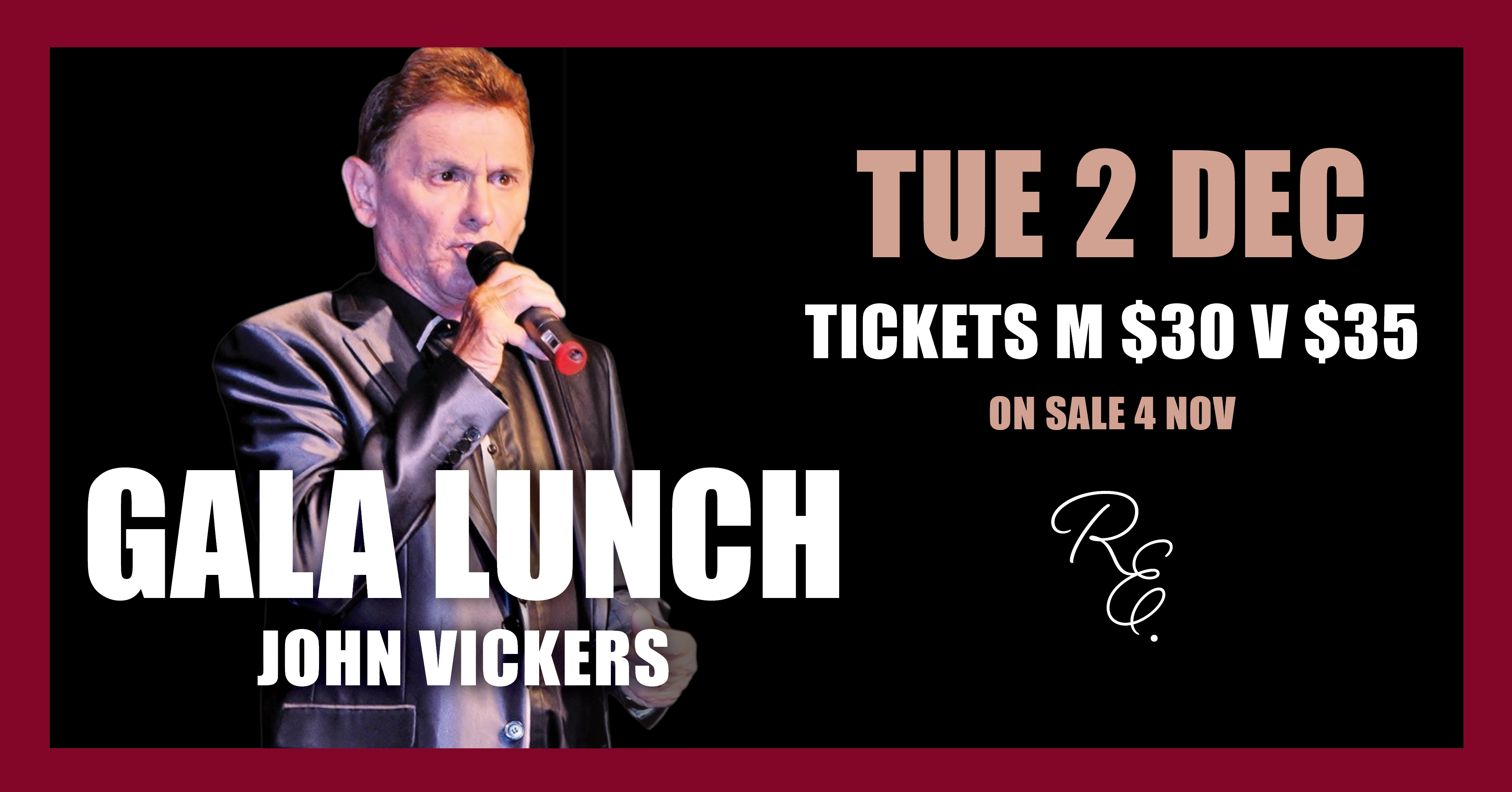 John Vickers Christmas Gala Show promotional artwork